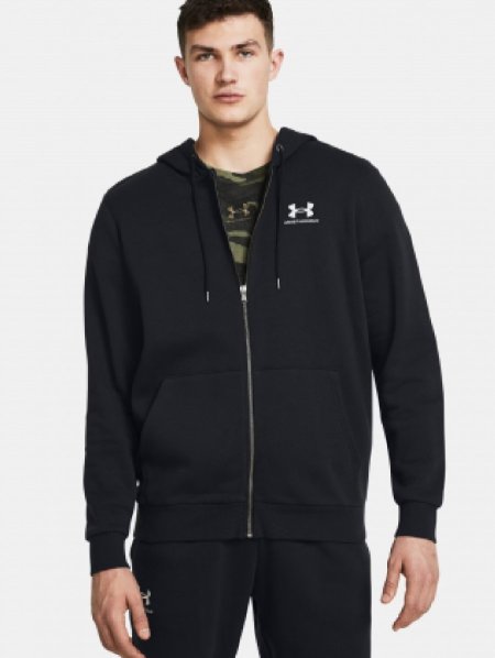 Under Armour Men's UA Icon Fleece Full-Zip Hoodie- جاكيت اندر ارمور ايكون فليس فل زيب للرجال لون أسود